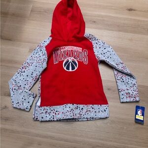 NBA Washington Wizards Kids Red and Gray Hoodie